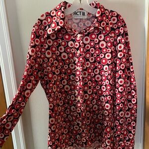 vintage 80s funky button down
